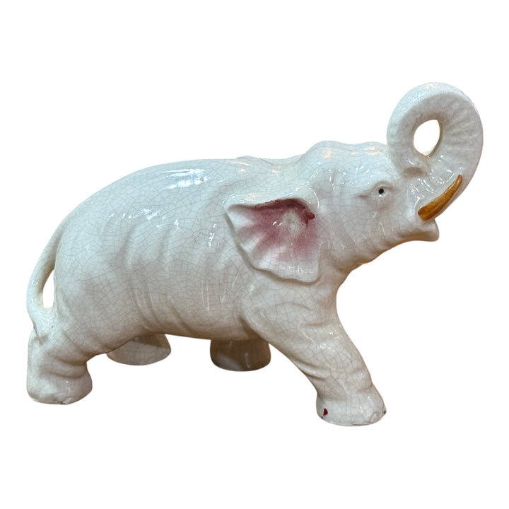 White Ceramic Vintage Elephant Japan