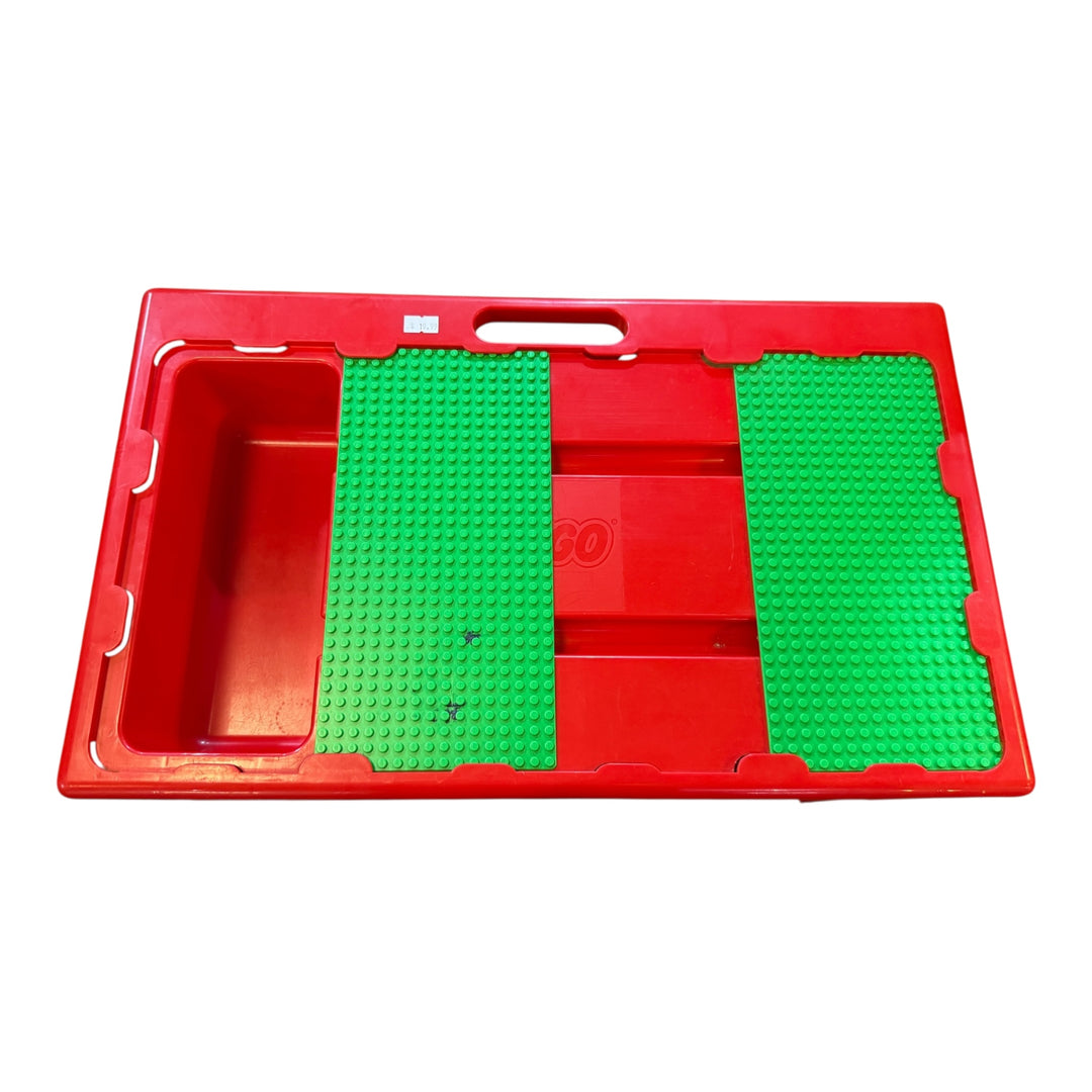 Vintage 1998 Red Lego Lap Table Storage Trays Sliding
