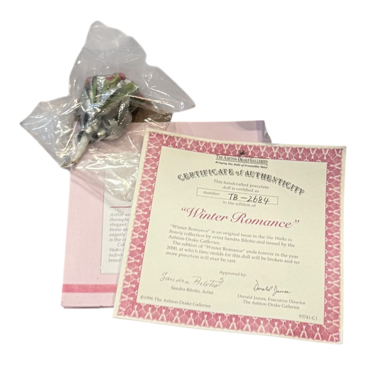 Dolls - Ashton Drake Porcelain Bride Doll Winter Romance No Box