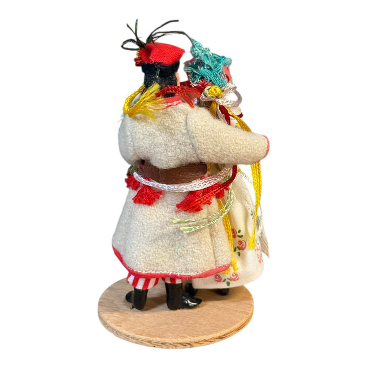 Vintage Polish Folk Art Wedding/Dancing Couple Figure