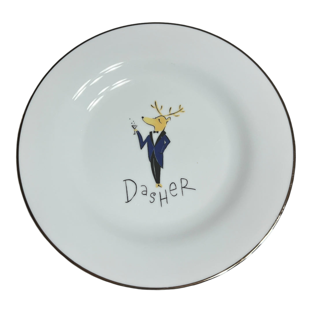 Pottery Barn Reindeer Dinner Plate - Dasher