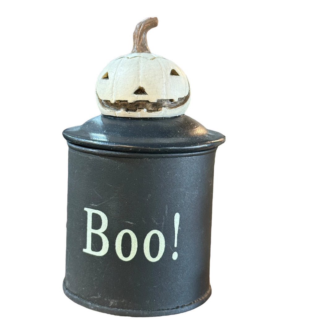 Boo Container with Pumpkin Lid