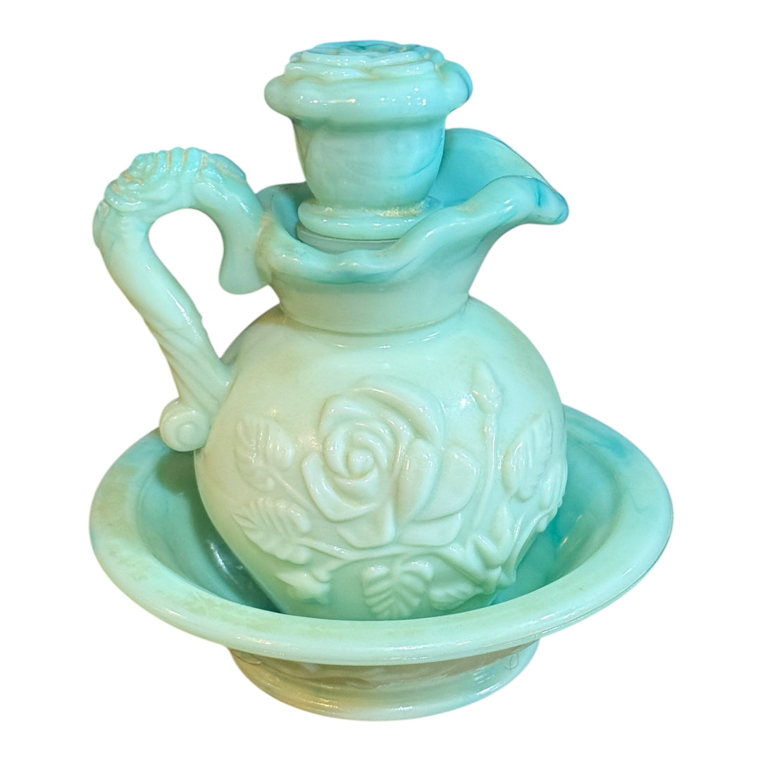 Vintage Avon Victorian Style Milk Pitcher with Bowl