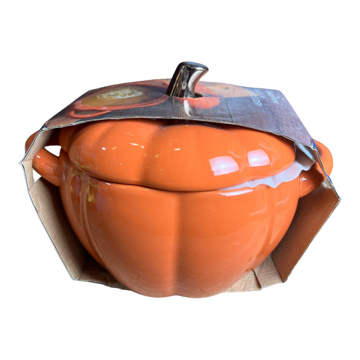 Crofton Small Pumpkin Casserole Dish Orange