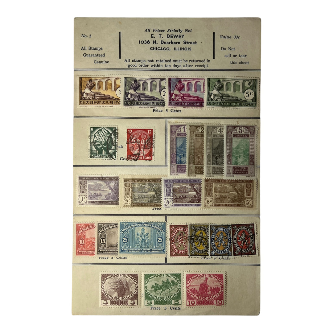 Stamps - E.T. Dewey No. 1