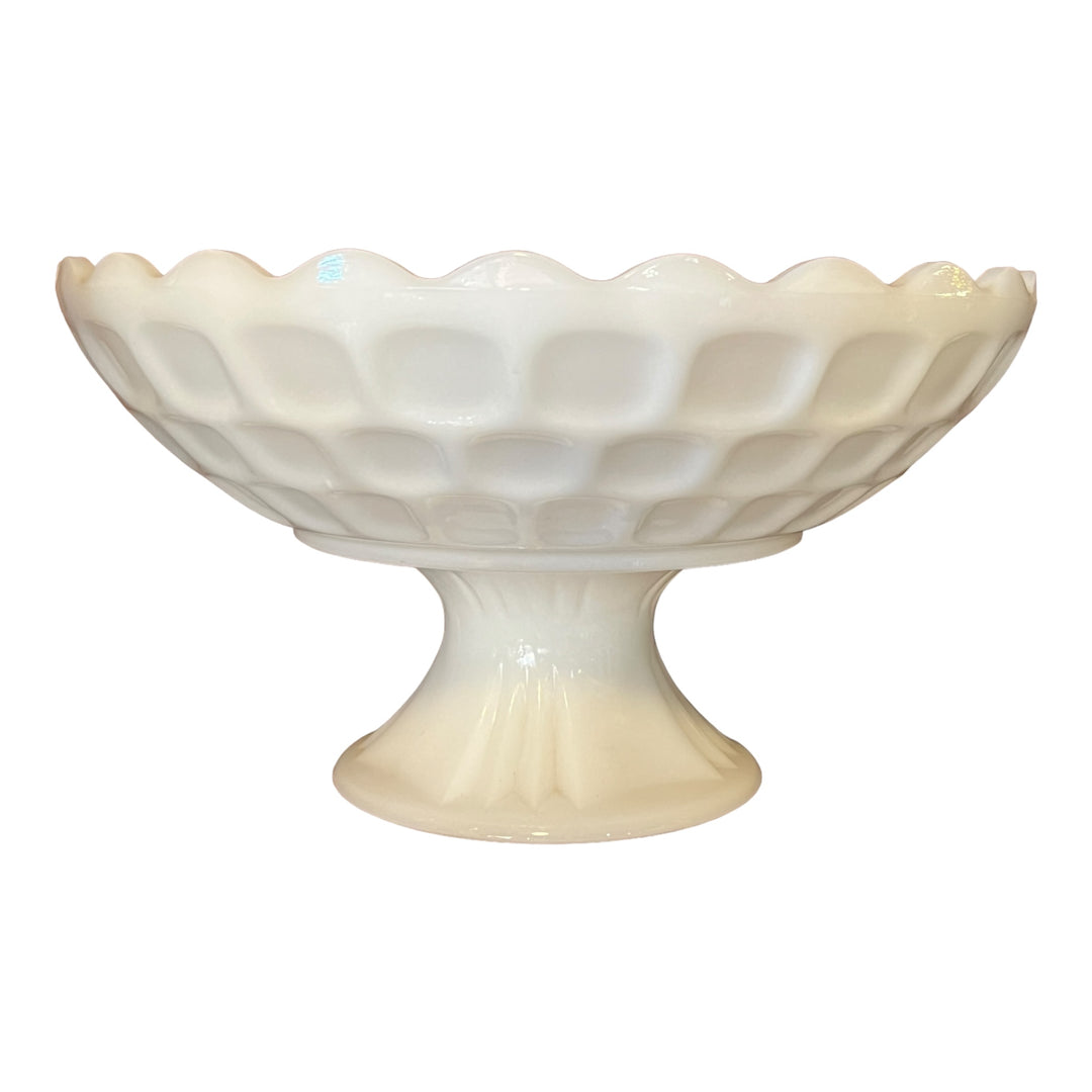 Milk Glass Indiana Pedestal Bowl / Compote