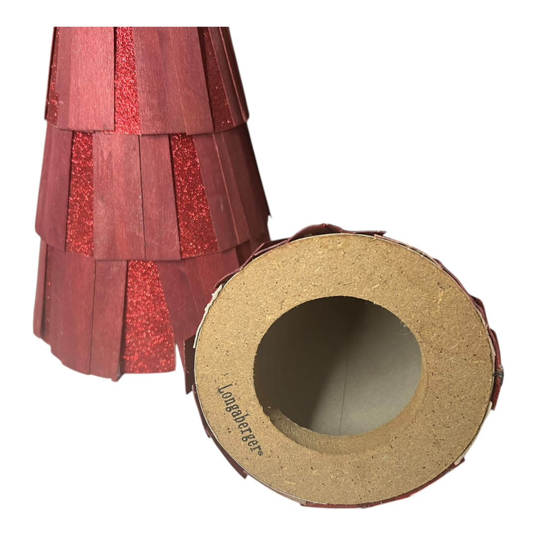 Longaberger Red Stain Tree Pair