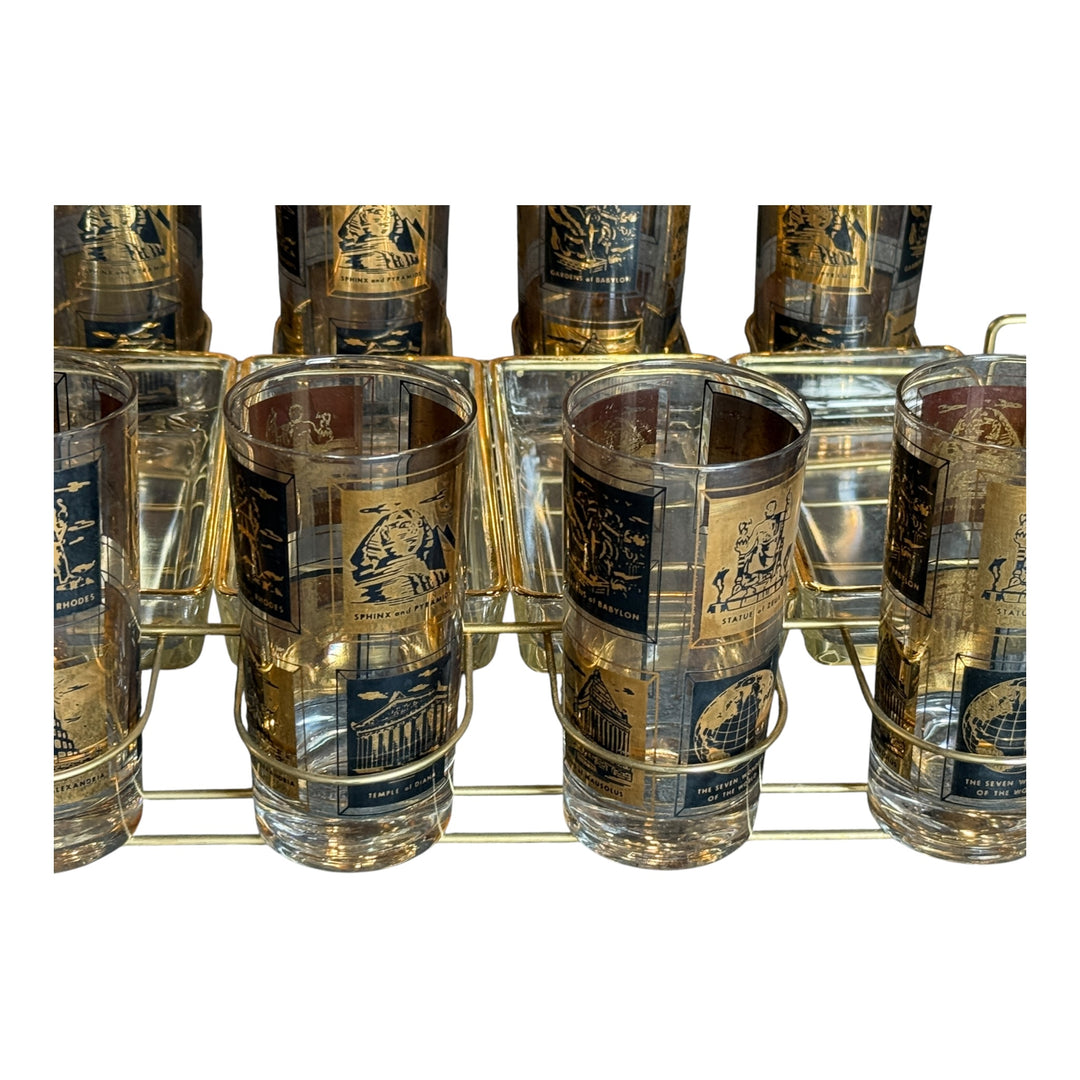 MCM Frank Maietta Seven Wonders Of The World Bar Caddy