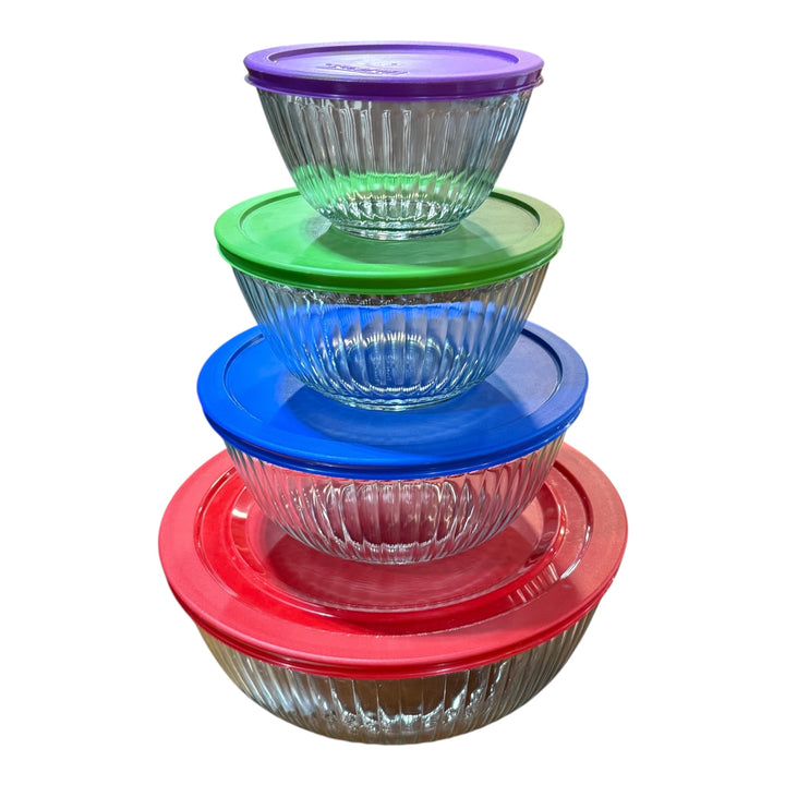 Pyrex Glass Sculpted Mixing Bowls