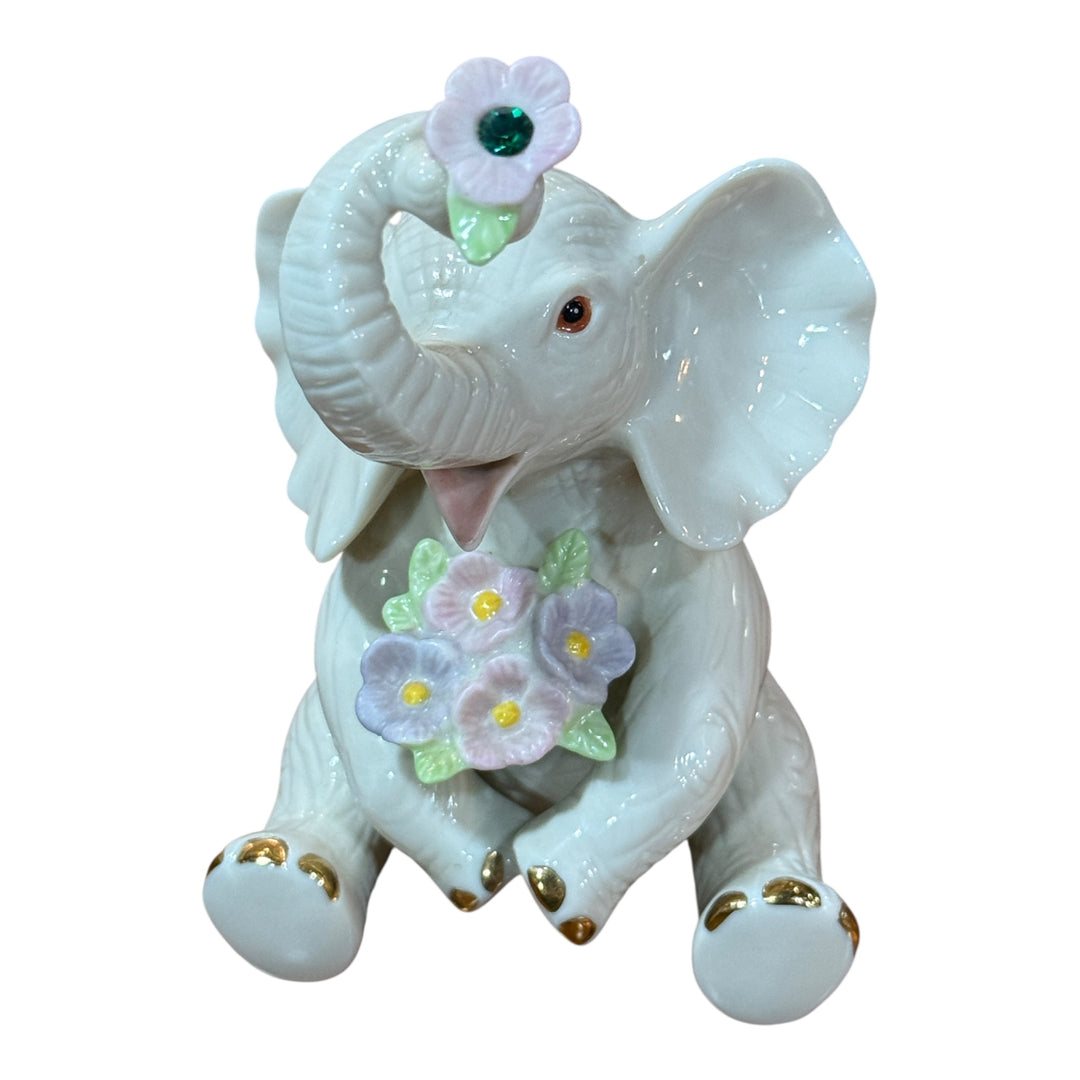 Lenox Jewels Collection Sitting Elephant Emerald Stone