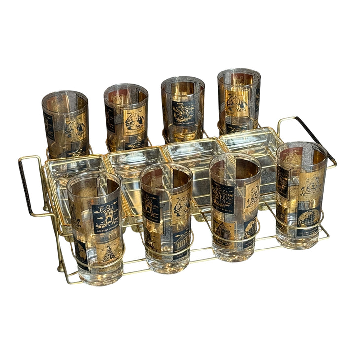 MCM Frank Maietta Seven Wonders Of The World Bar Caddy
