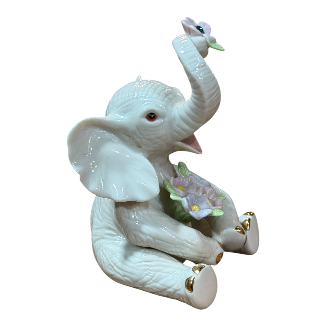 Lenox Jewels Collection Sitting Elephant Emerald Stone