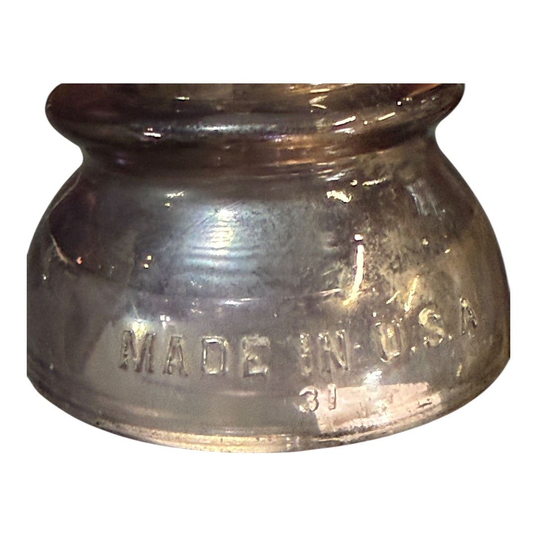 Glass Insulator Purple Made in USA #31