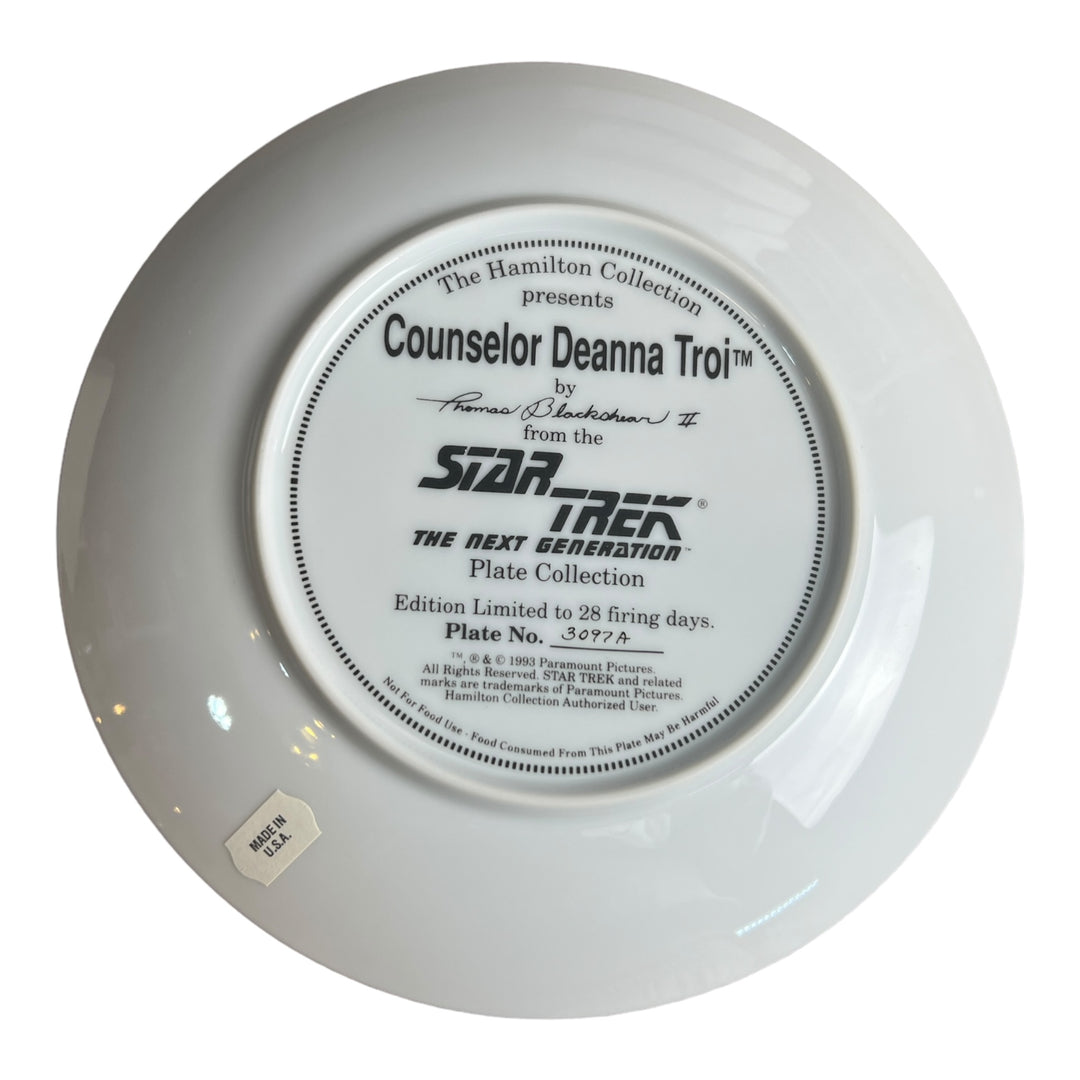 Decorative Plate - Star Trek Counselor Deanna Troi