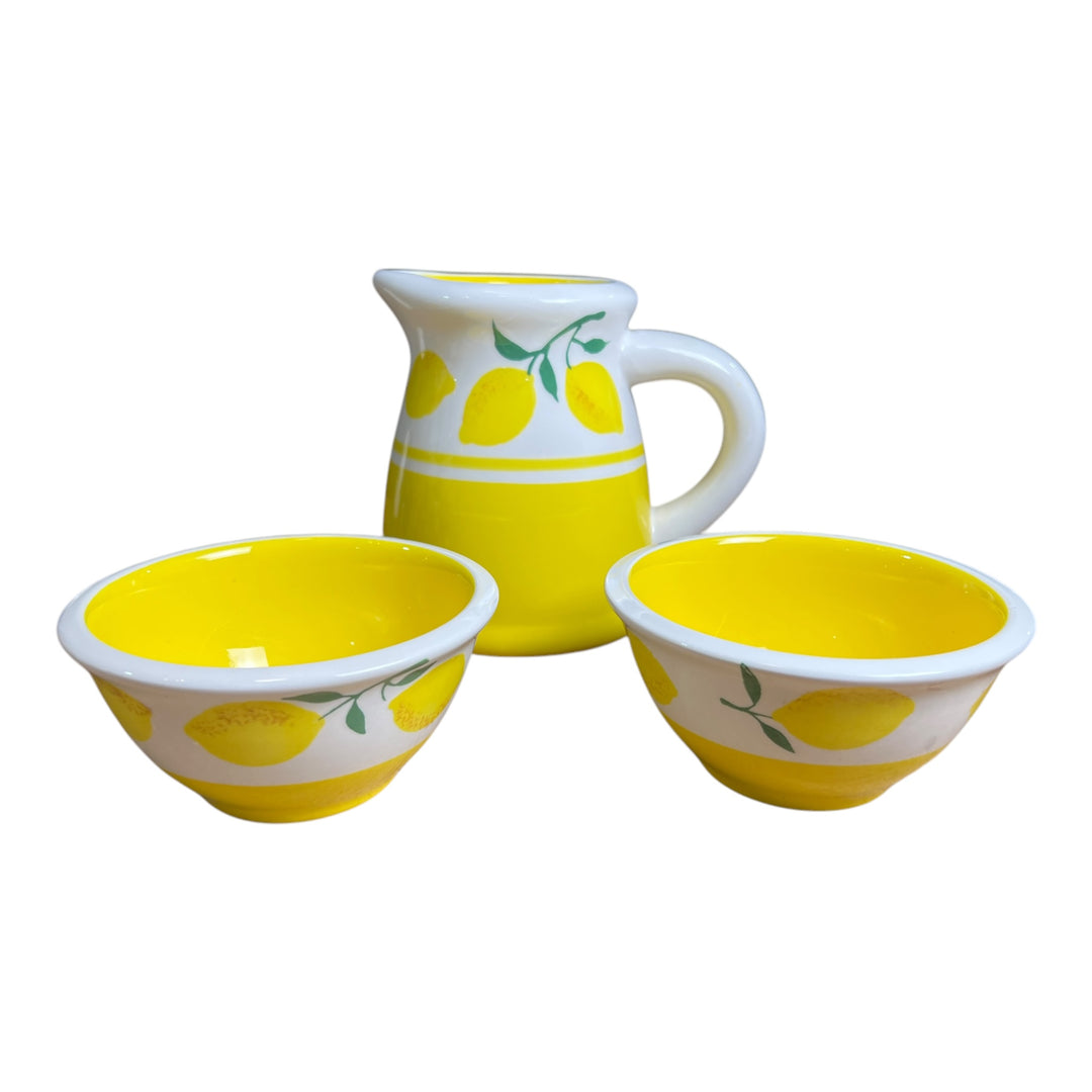 Terramoto Ceramic Bowl / Pitcher Set