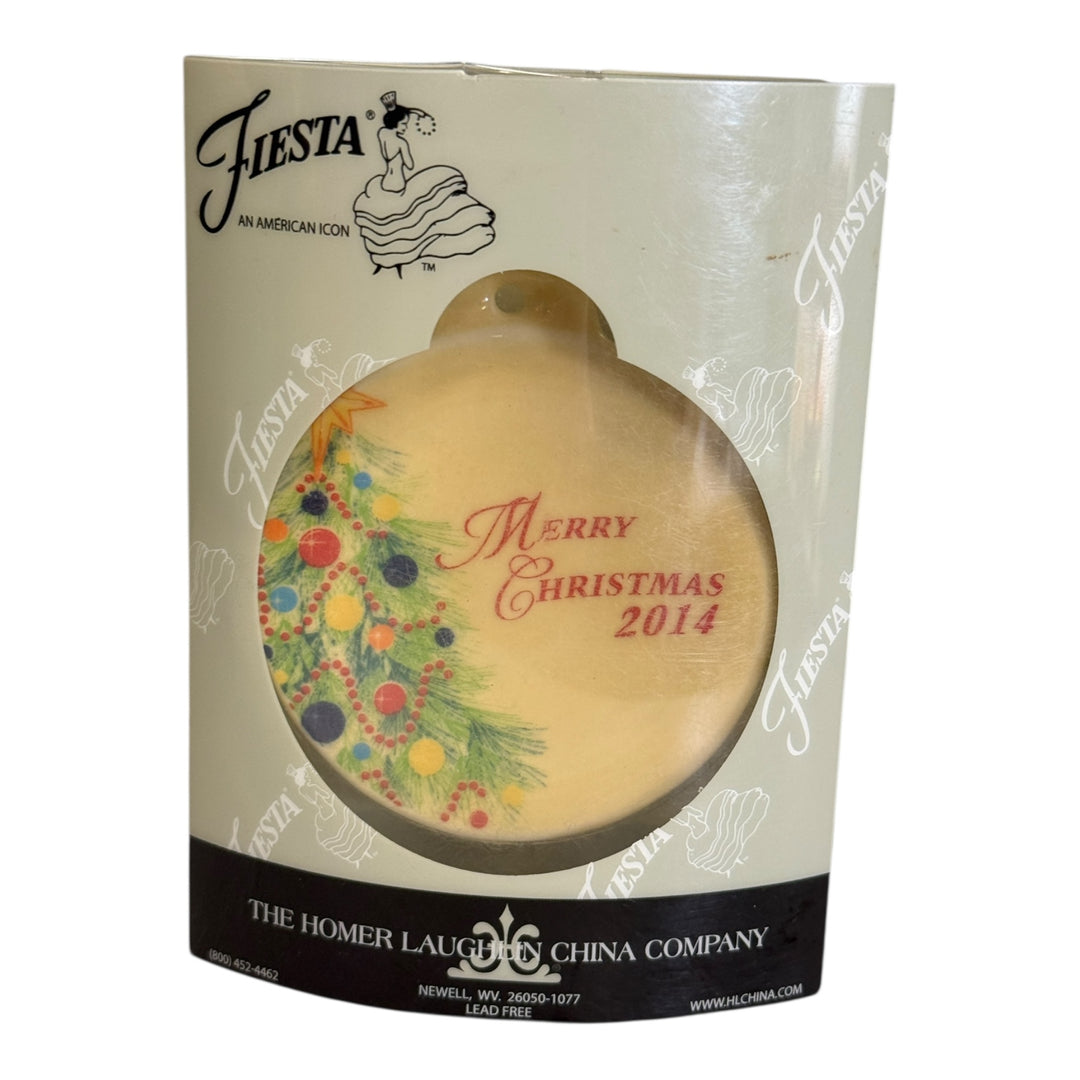 Fiesta Ornament - Ivory Merry Christmas 2014