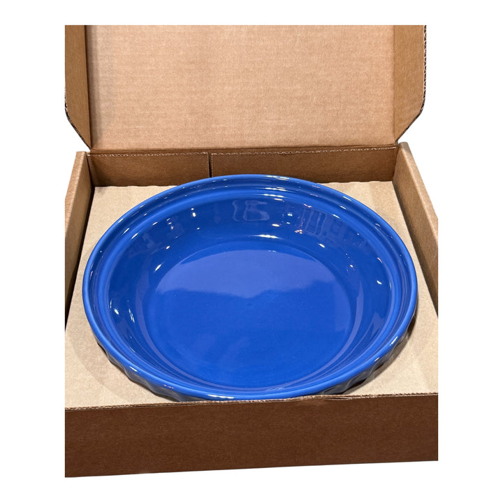 Longaberger Pottery Cornflower Blue Woven Traditions Pie Plate