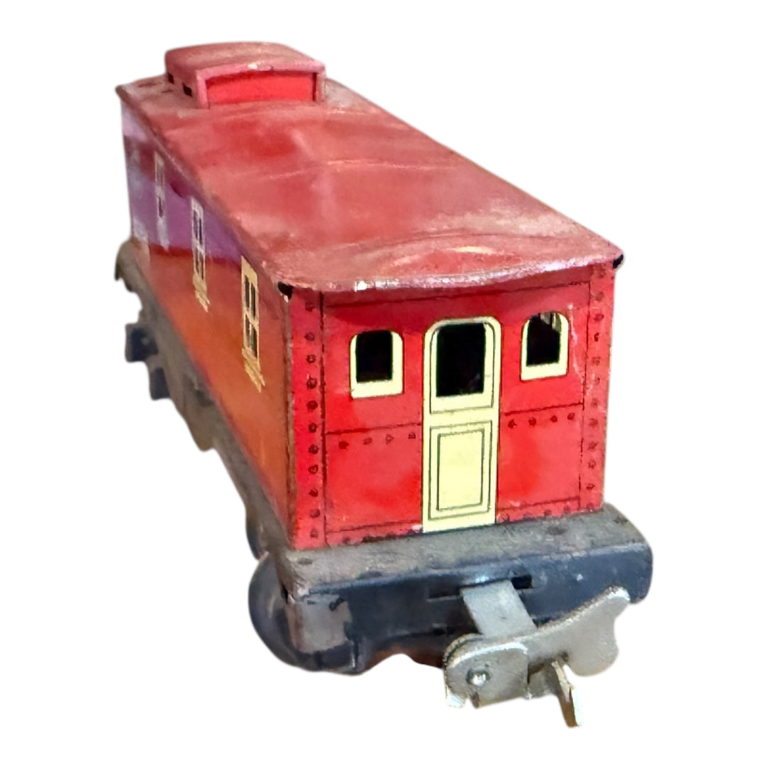 1933 Pre War Lionel Lines Trains Tin Litho Car #1682 Red Caboose Toy