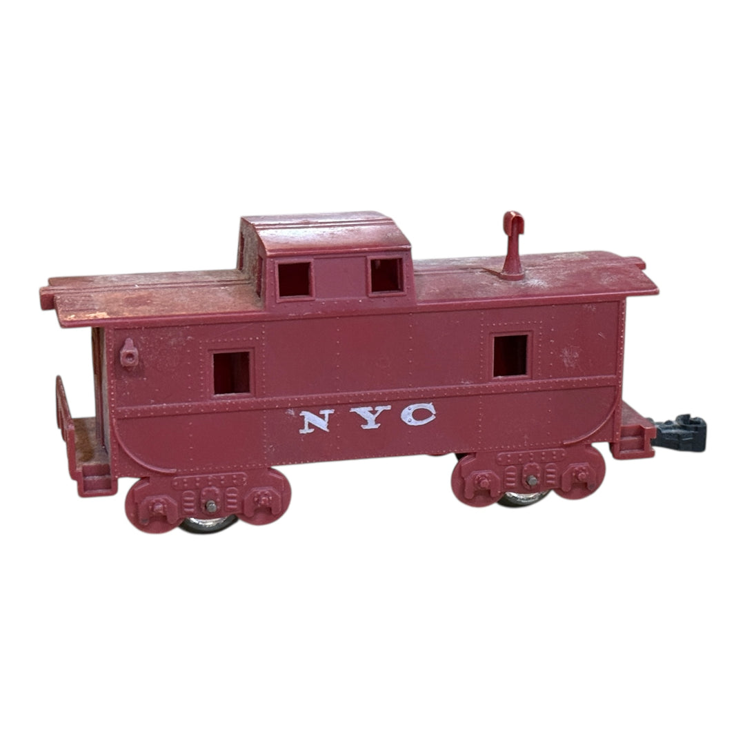 Trains - Marx CabooseTrain Car New York NYC Plastic O Gauge Railroad Vintage Red