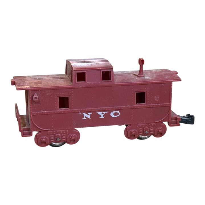 Trains - Marx CabooseTrain Car New York NYC Plastic O Gauge Railroad Vintage Red