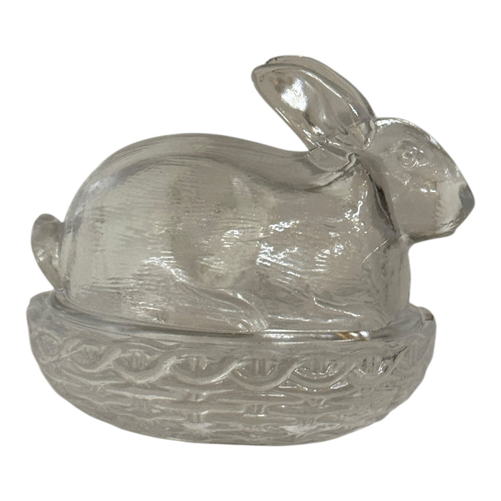 Vintage L.E. Smith Clear Nesting Bunny