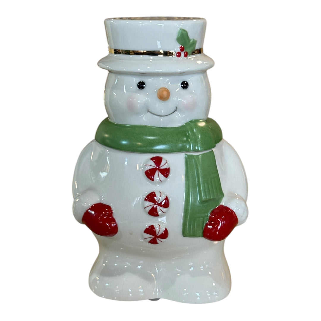 Lenox Peppermint Snowman Treat Jar