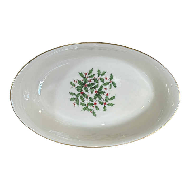 Lenox Holiday Pattern Oval Vegetable Bowl