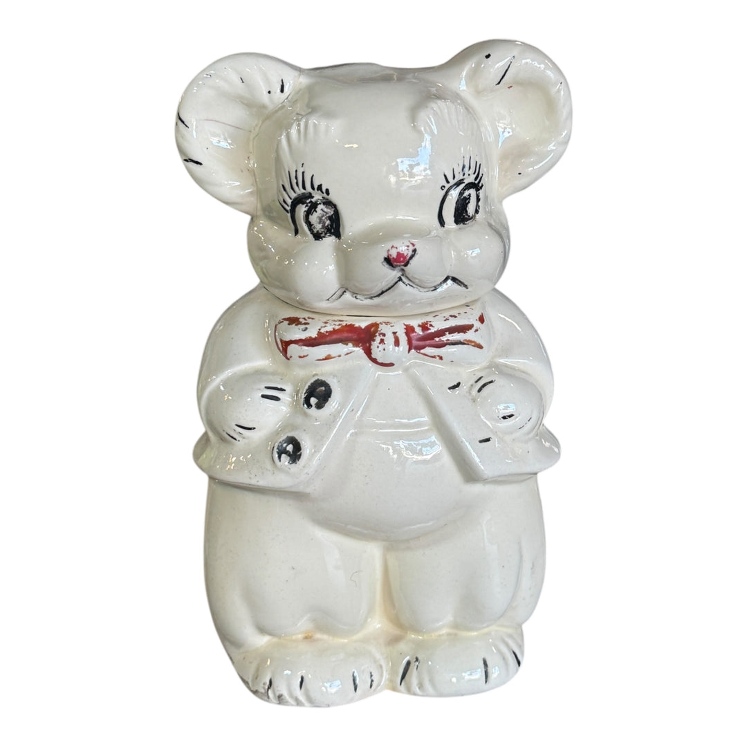 Vintage 1940s Turnabout Bear Cookie Jar: Boy & Girl Bears