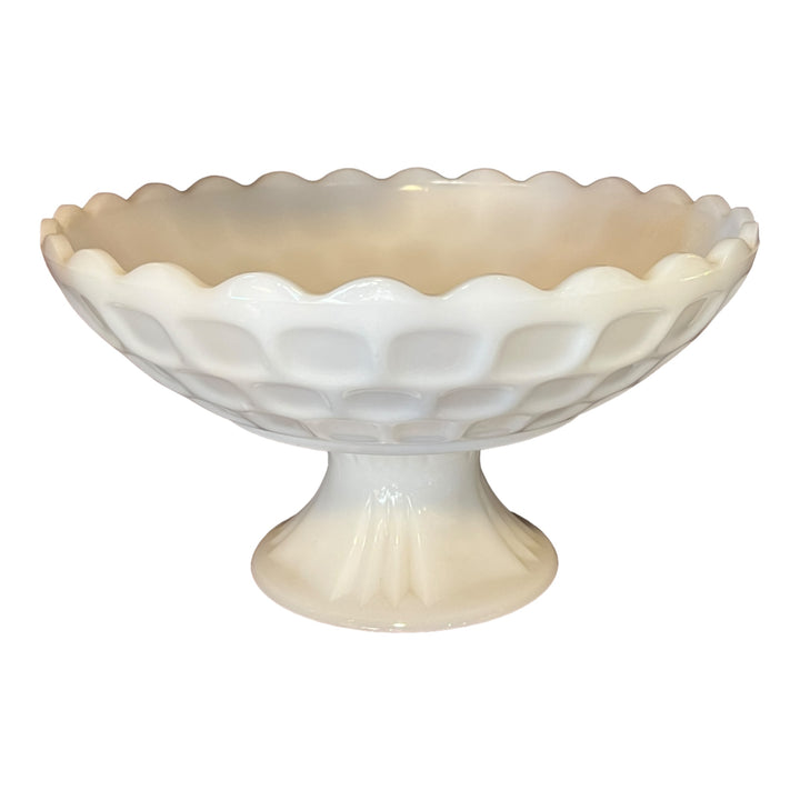 Milk Glass Indiana Pedestal Bowl / Compote