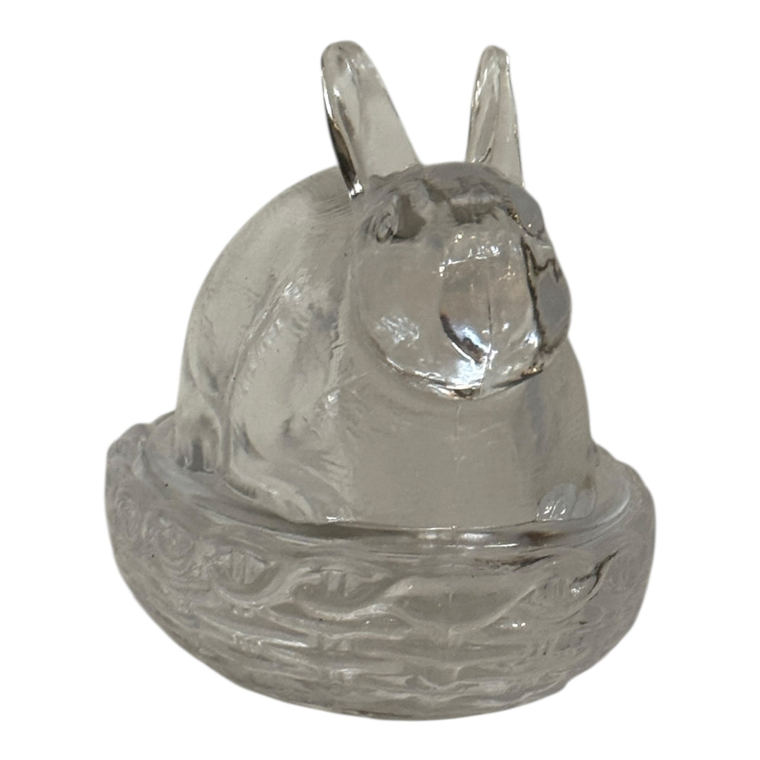 Vintage L.E. Smith Clear Nesting Bunny