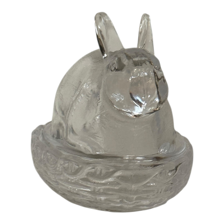 Vintage L.E. Smith Clear Nesting Bunny