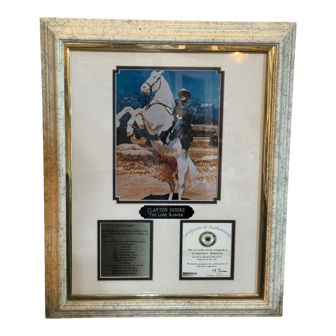 Lone Ranger Framed Signed Photo of Clayton Moore