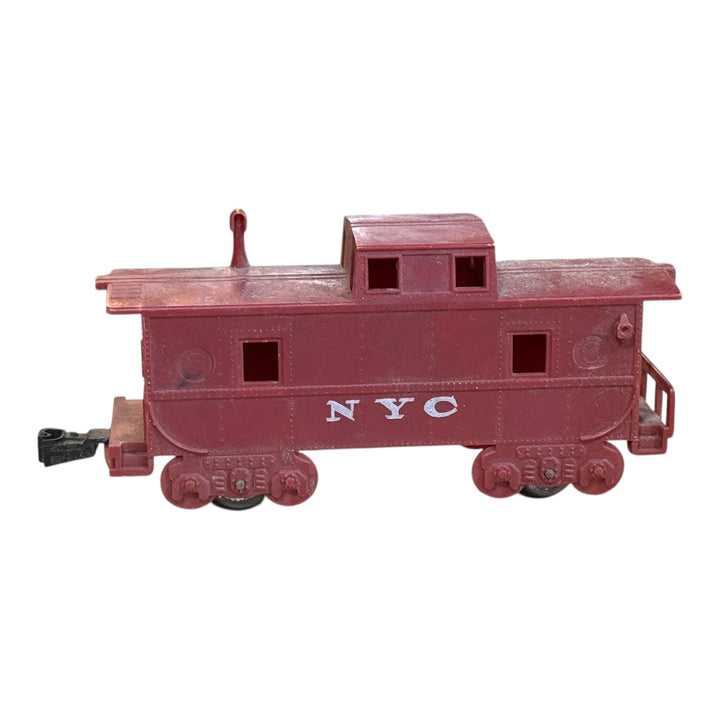 Trains - Marx CabooseTrain Car New York NYC Plastic O Gauge Railroad Vintage Red