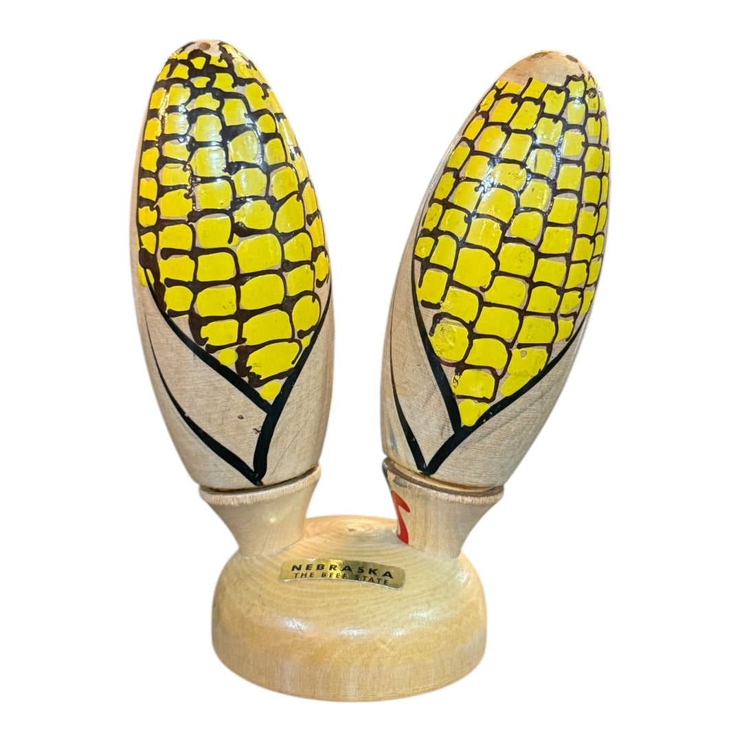 Wooden Corn Salt & Pepper Nebraska