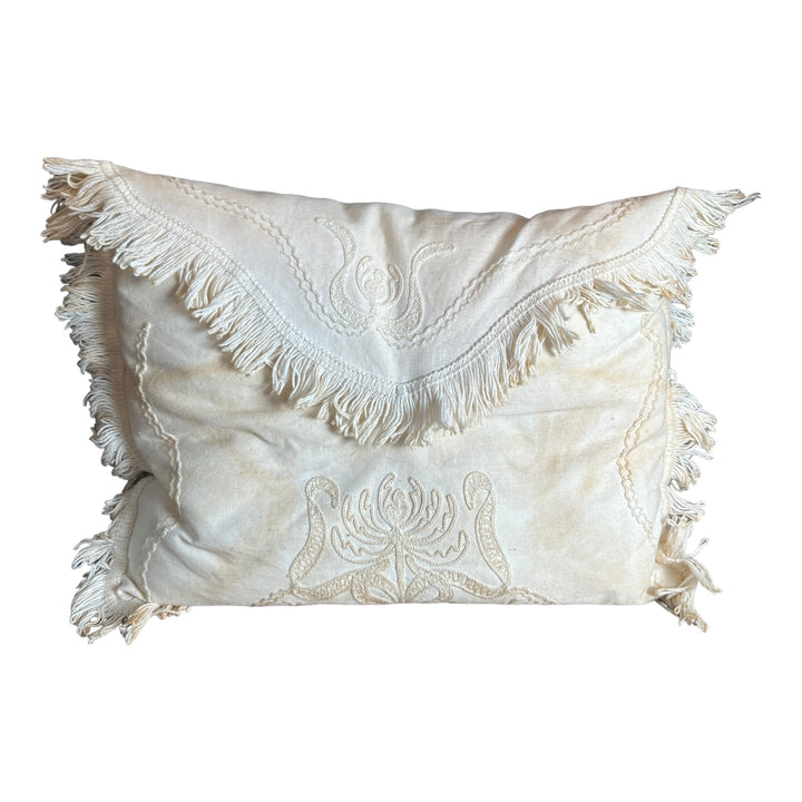 Tea Stained Decorative Pillow