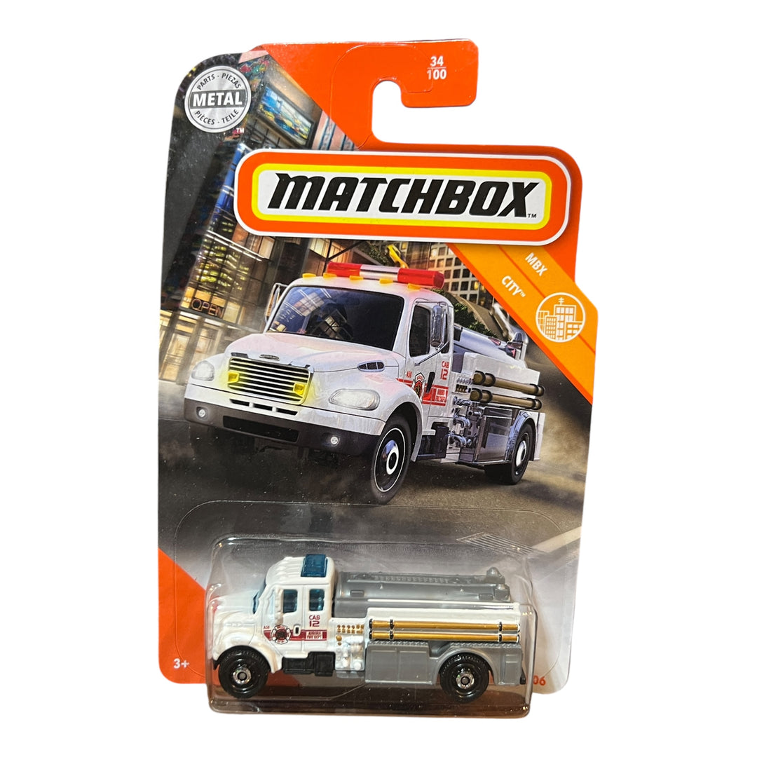 Matchbox MBX City Series Freightliner White Aurora Fire Dept~Cab 12