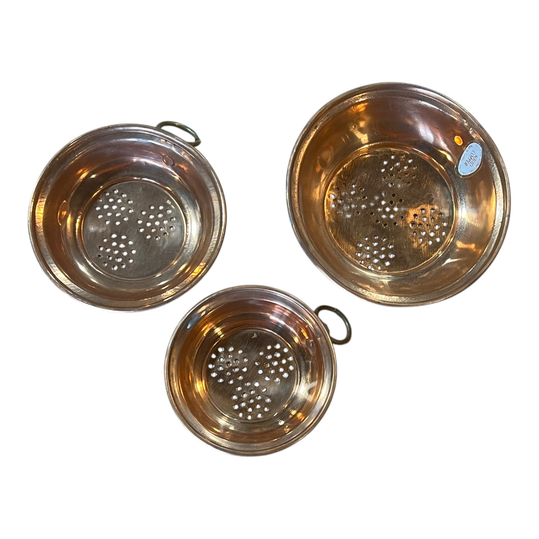 Brass Strainer Trio