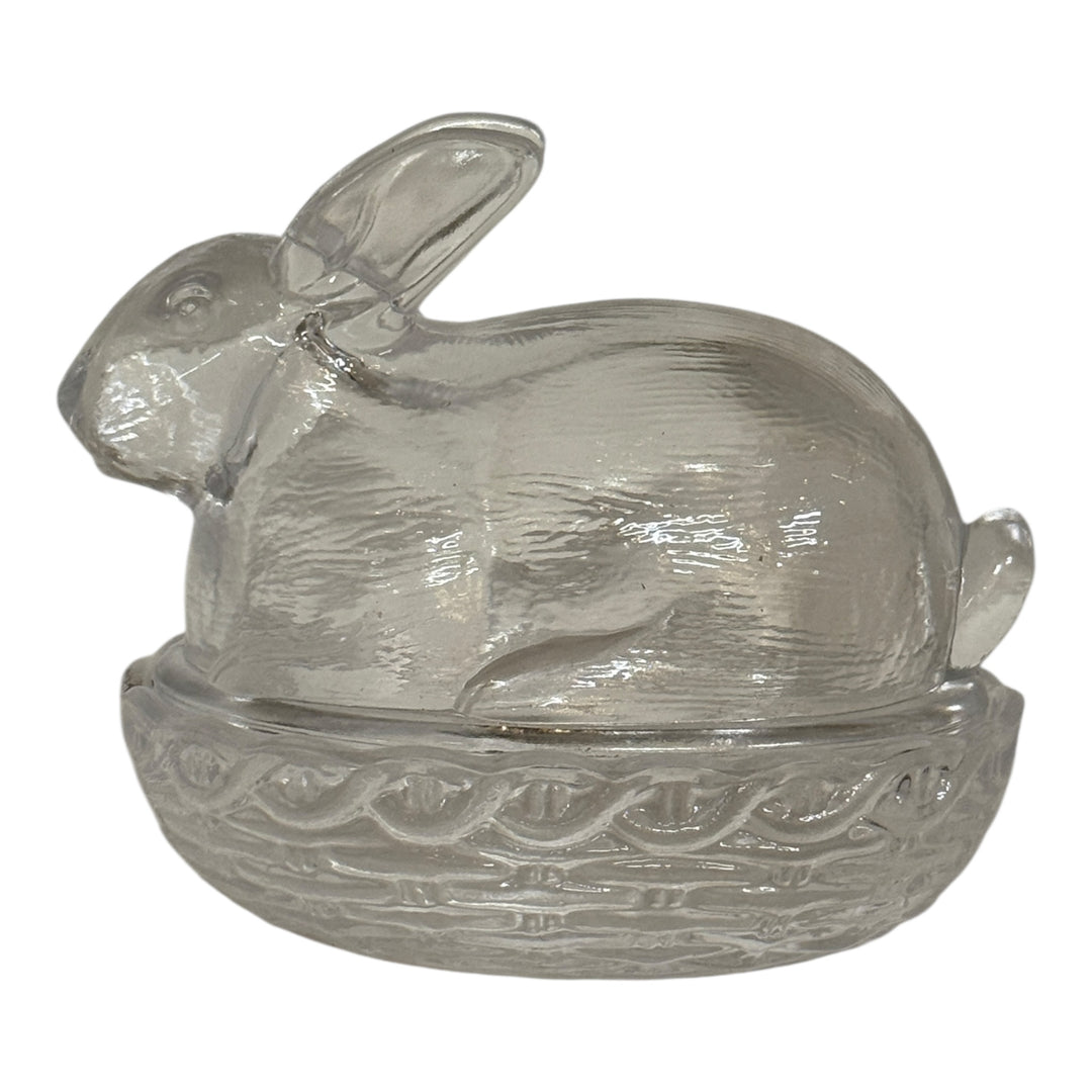Vintage L.E. Smith Clear Nesting Bunny