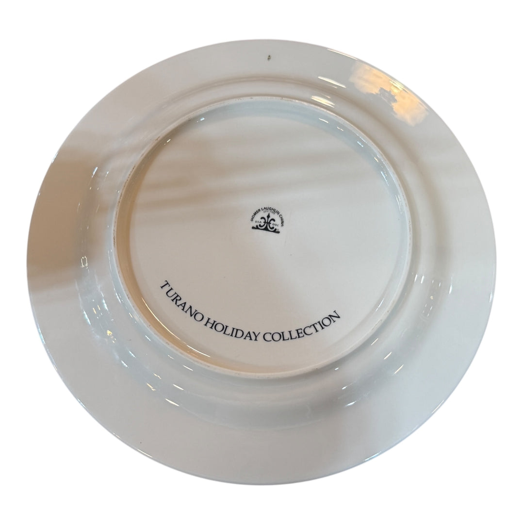 Homer Laughlin Porcelain Dinner Plate Turano Holiday Collection