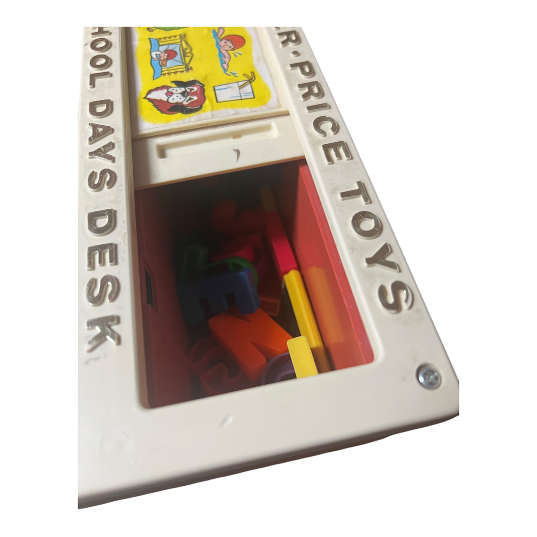 Vintage 1972 Fischer Price, School Days Play Desk, Magnetic Tray With Magnets