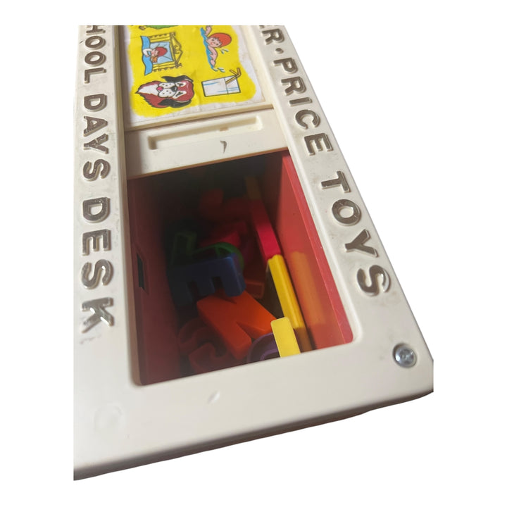 Vintage 1972 Fischer Price, School Days Play Desk, Magnetic Tray With Magnets
