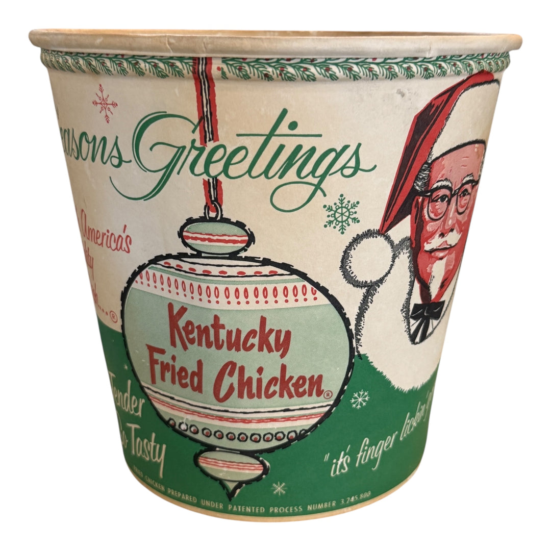 Vintage Seasons Greetings KFC Christmas Bucket