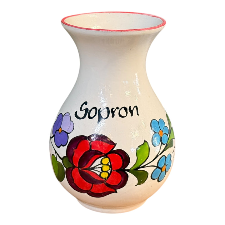 Vintage Hungarian Hand-painted Floral Pottery Set