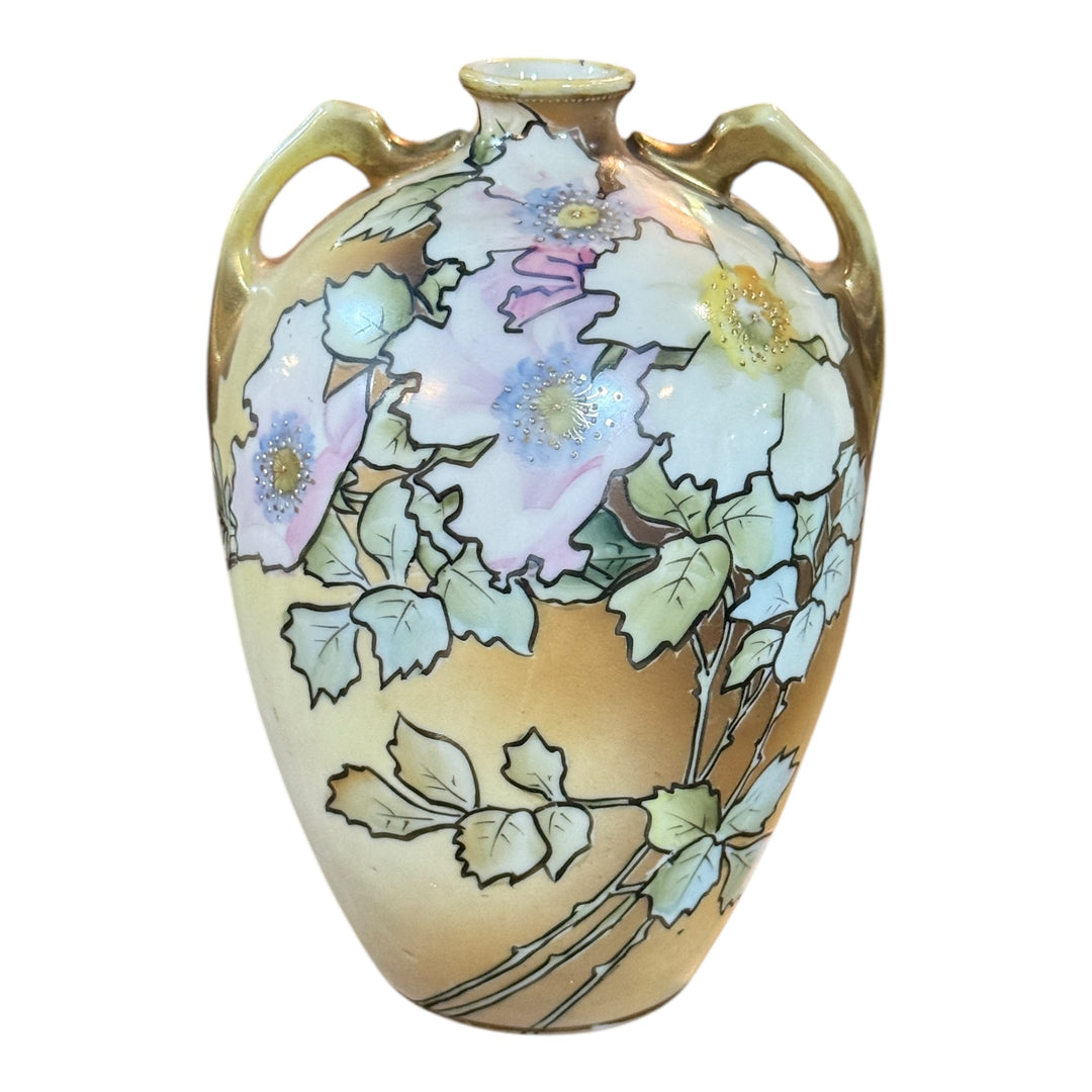 Pre 1921 M-in-Wreath Morimura Brothers Hand Painted Vase