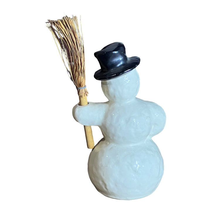 Vintage Goebel Snowman with Broom Figurine