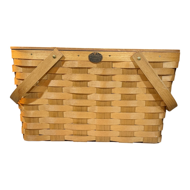 Peterboro Basket Company Picnic Basket With Lid