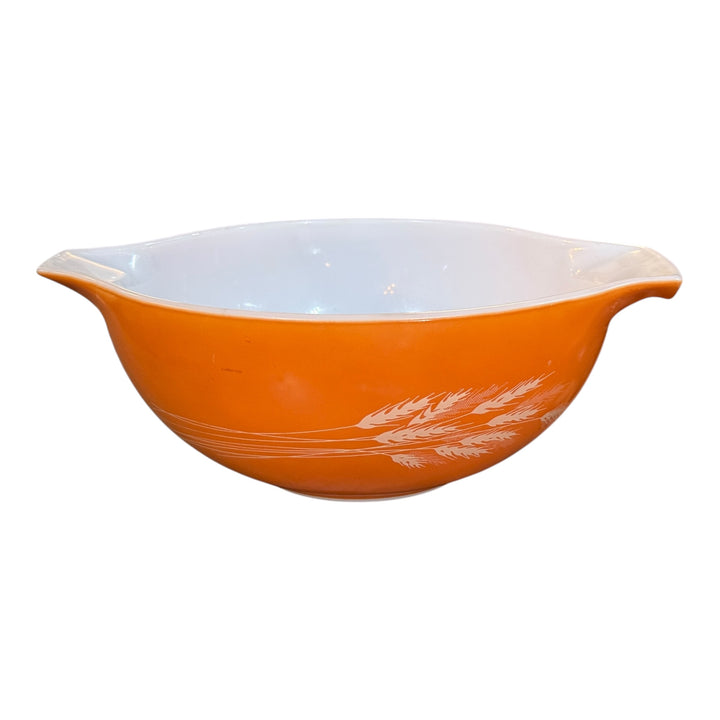 Vintage Pyrex Autumn Harvest Wheat Nesting Cinderella Bowl #443