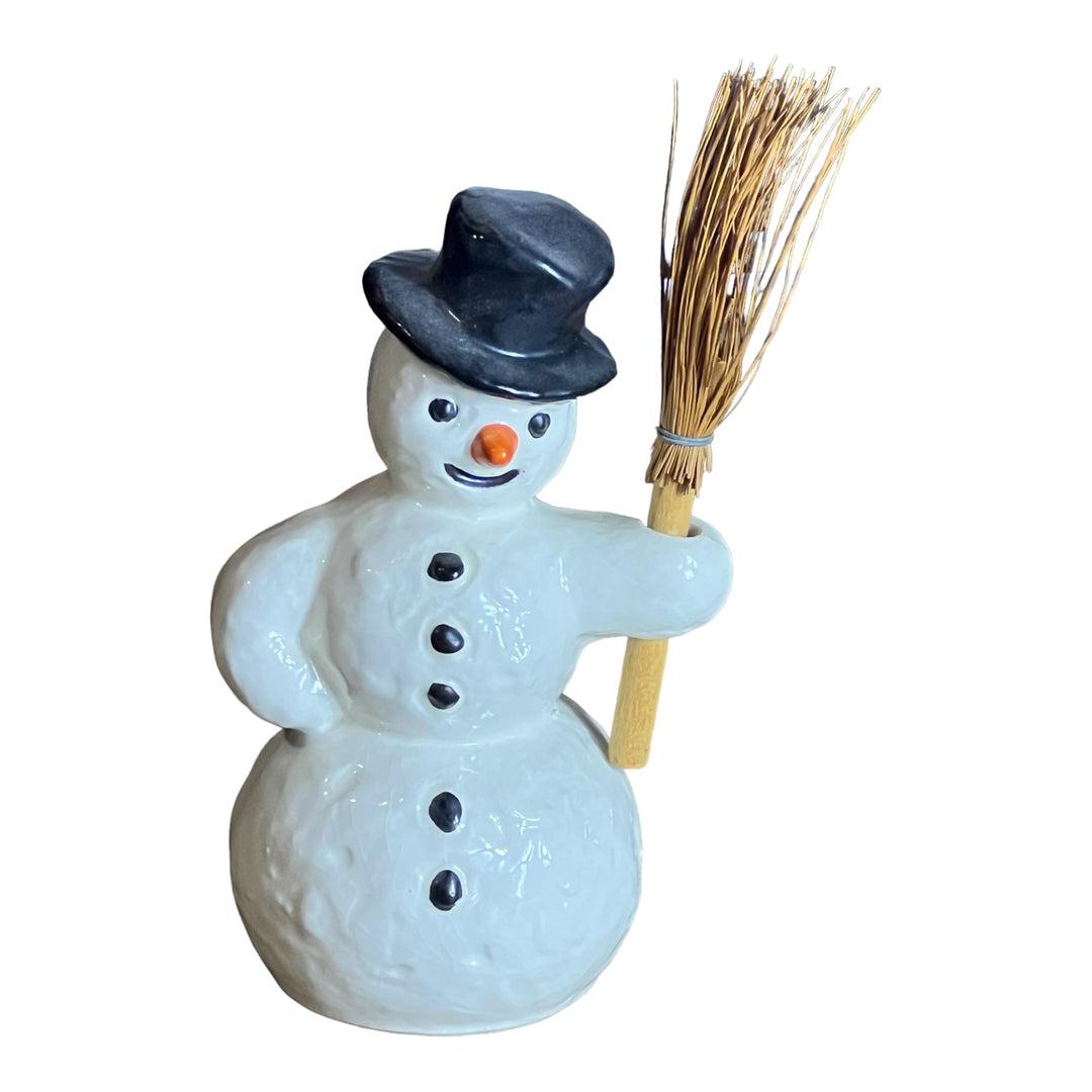 Vintage Goebel Snowman with Broom Figurine