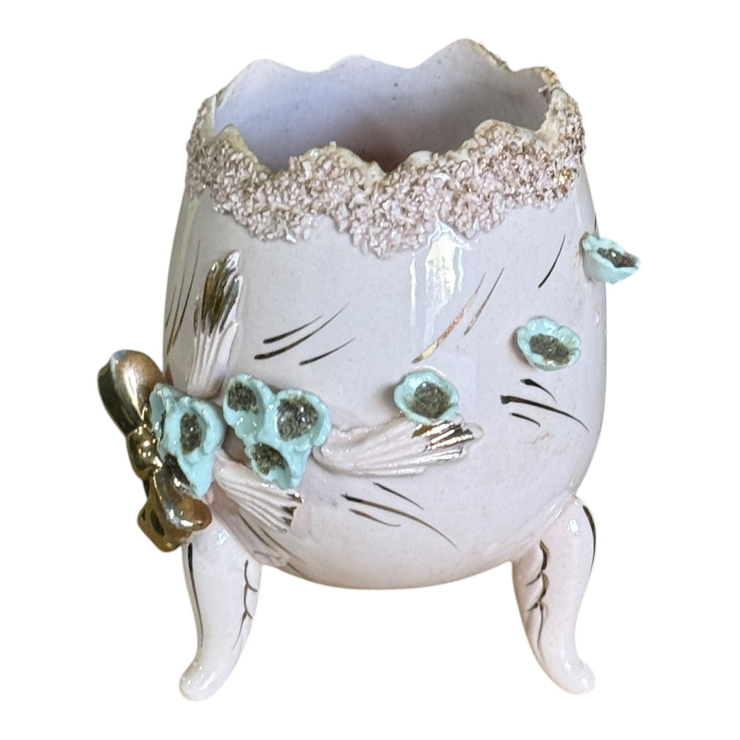 Napco Pink Footed Egg Vase
