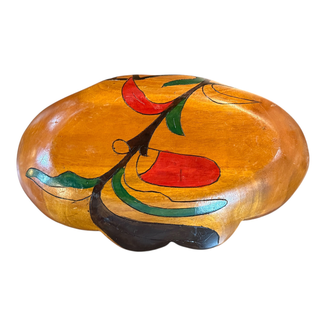 Hand Painted Divided Wooden Bowl